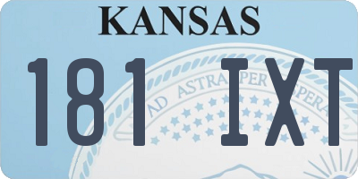 KS license plate 181IXT