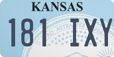 KS license plate 181IXY