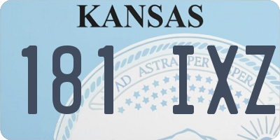 KS license plate 181IXZ