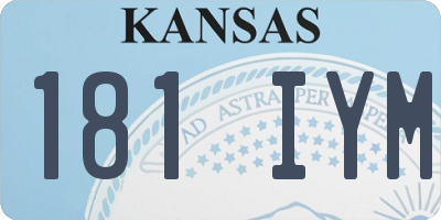 KS license plate 181IYM