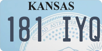 KS license plate 181IYQ