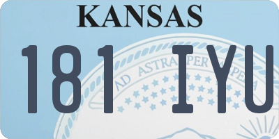 KS license plate 181IYU