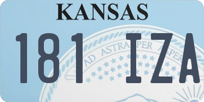 KS license plate 181IZA