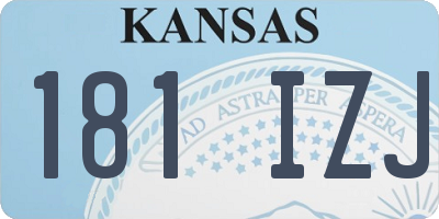 KS license plate 181IZJ