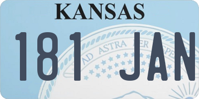KS license plate 181JAN