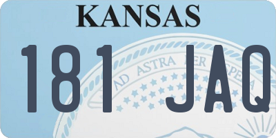 KS license plate 181JAQ