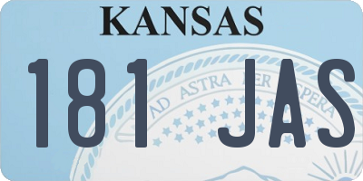 KS license plate 181JAS