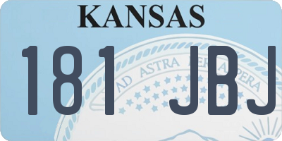 KS license plate 181JBJ