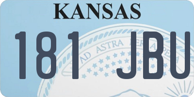 KS license plate 181JBU