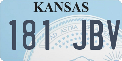 KS license plate 181JBV