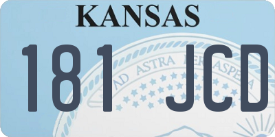 KS license plate 181JCD