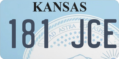 KS license plate 181JCE