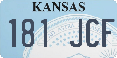 KS license plate 181JCF