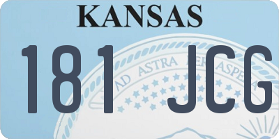 KS license plate 181JCG
