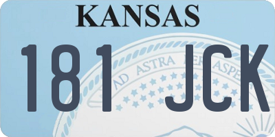 KS license plate 181JCK