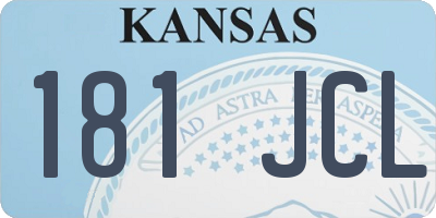 KS license plate 181JCL