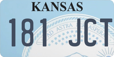 KS license plate 181JCT