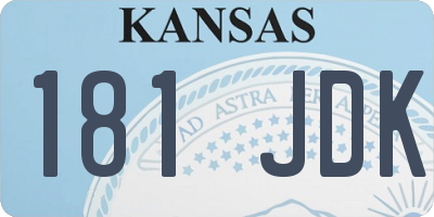 KS license plate 181JDK