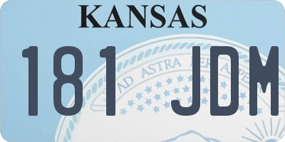 KS license plate 181JDM