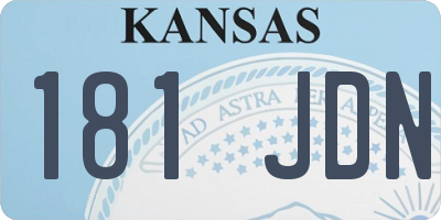 KS license plate 181JDN