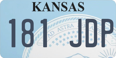 KS license plate 181JDP