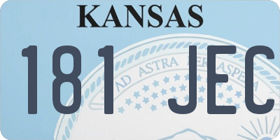 KS license plate 181JEC