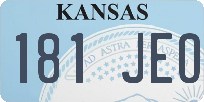 KS license plate 181JEO