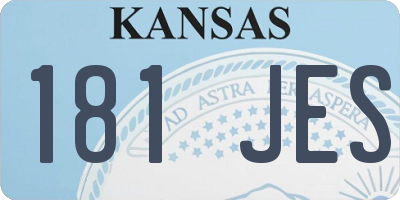 KS license plate 181JES