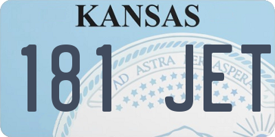 KS license plate 181JET