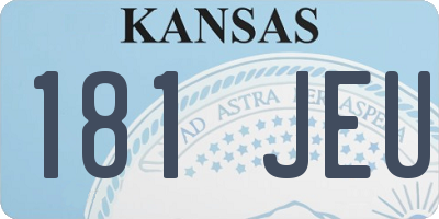 KS license plate 181JEU