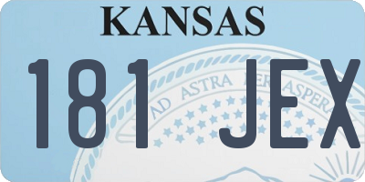 KS license plate 181JEX