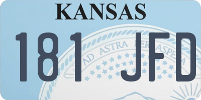 KS license plate 181JFD