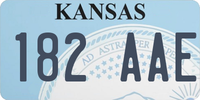 KS license plate 182AAE