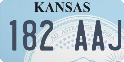 KS license plate 182AAJ