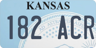 KS license plate 182ACR