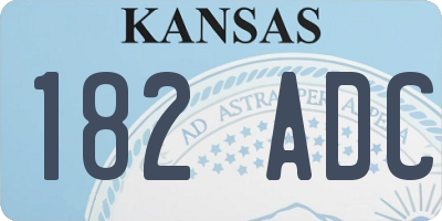 KS license plate 182ADC