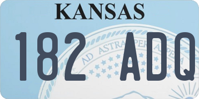 KS license plate 182ADQ