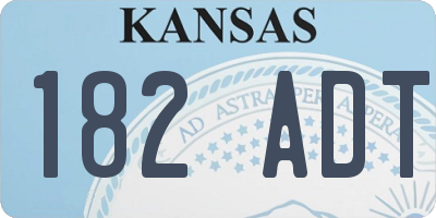 KS license plate 182ADT