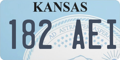 KS license plate 182AEI