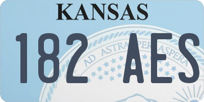 KS license plate 182AES