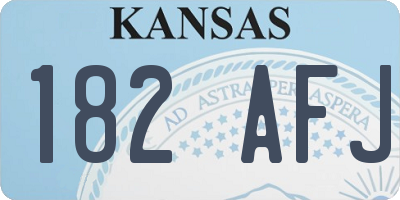 KS license plate 182AFJ