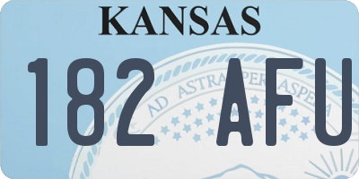 KS license plate 182AFU