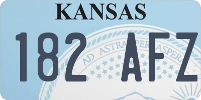 KS license plate 182AFZ
