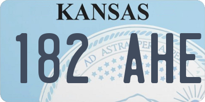 KS license plate 182AHE