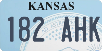 KS license plate 182AHK
