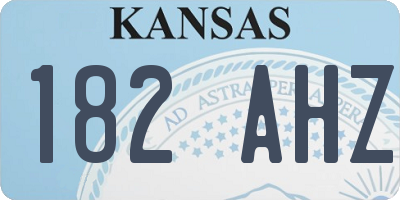 KS license plate 182AHZ