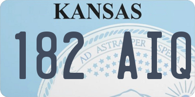 KS license plate 182AIQ