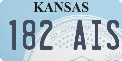 KS license plate 182AIS