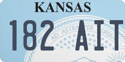KS license plate 182AIT