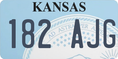 KS license plate 182AJG